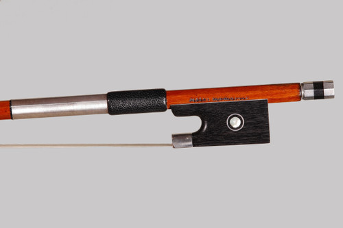 Silver mounted violin bow branded "Albert Nurnberger"