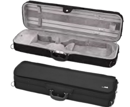 Wood shell oblong viola case