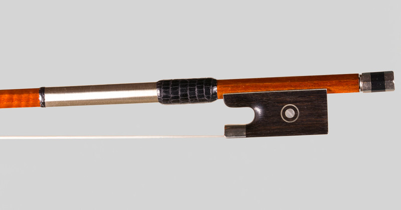 German Violin Bow w/ Flamed Pernambuco Stick