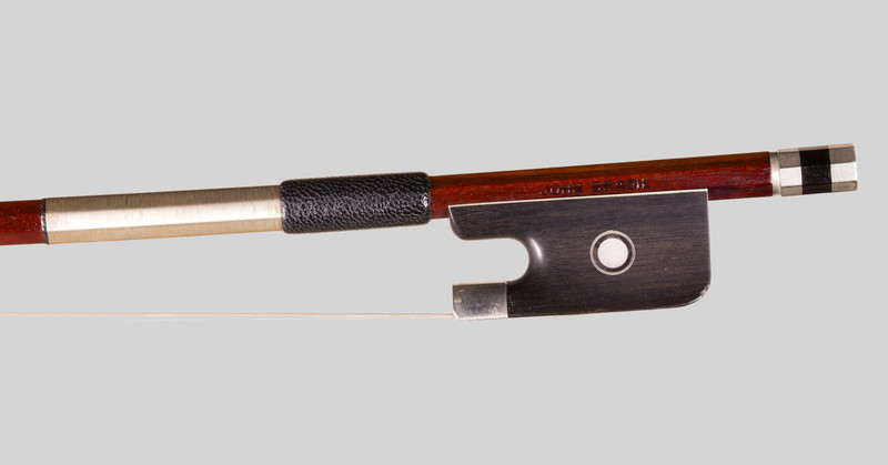 John Brasil Nickel Mounted Pernambuco Cello Bow