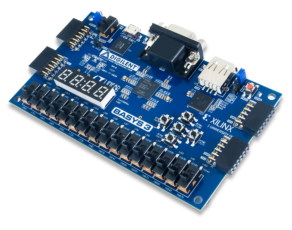 Digilent Basys 3 Xilinx FPGAボード Basys 3 AMD Artix™ 7 FPGA Trainer Board: Recommended for