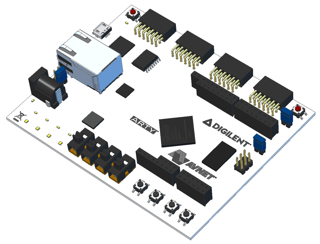 Artix7 FPGA Development Board Digilent Arty A7 Xilinx