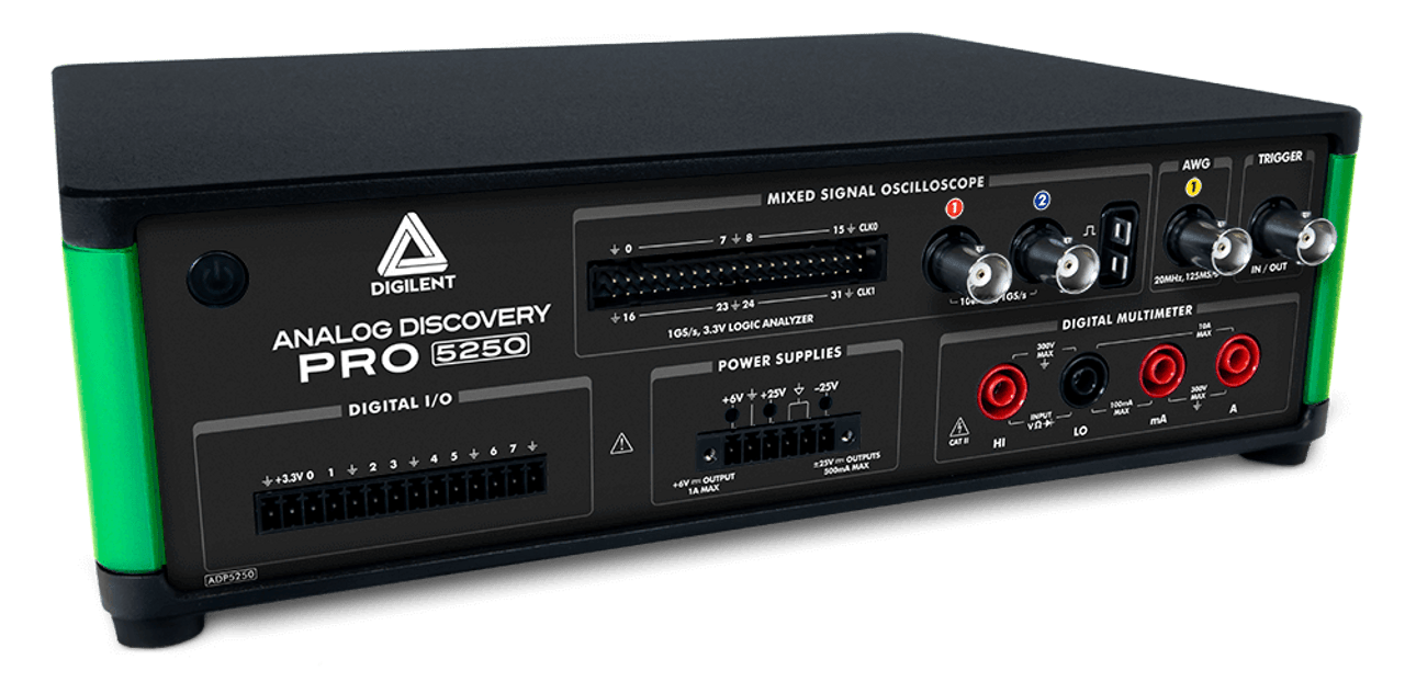 Analog Discovery Pro ADP5250: All-In-One 1GS/s 100MHz Mixed Signal  Oscilloscope, Function Generator, Power Supply, and DMM