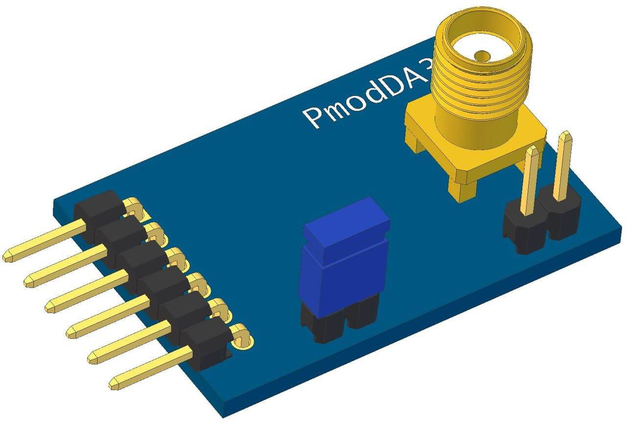 Pmod Da3 One 16 Bit D A Output Digilent