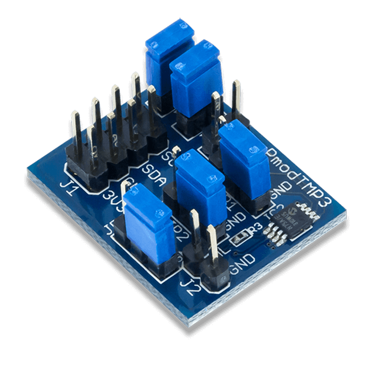 Pmod TMP3: Digital Temperature Sensor