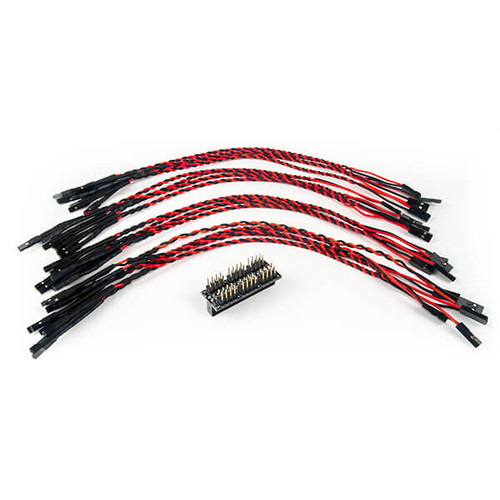 Product image of the Digital Discovery High Speed Adapter with the included 16 high speed logic probes .