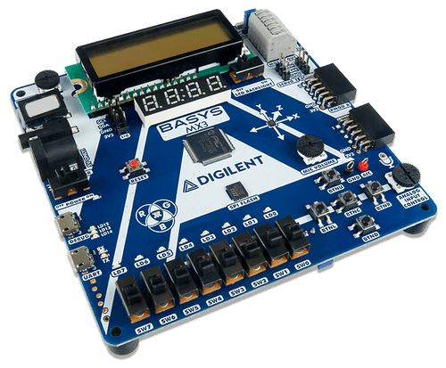 Basys MX3: PIC32MX Trainer Board for Embedded Systems Courses product image. 嵌入式系统课程PIC32MX培训板产品图片。