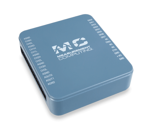 Product image of the MCC USB-231, displayed at an angle.