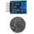 Size comparison product image of the Pmod TC1: K-Type Thermocouple Module and a US quarter (diameter of quarter: 0.955 inches [24.26 mm]; width: 0.069 inches [1.75 mm]). 