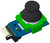 Angled view of the Pmod JSTK2 3D CAD model. Available for download in the Resource Center.