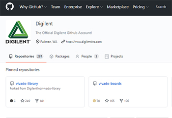 Explore Digilent's GitHub