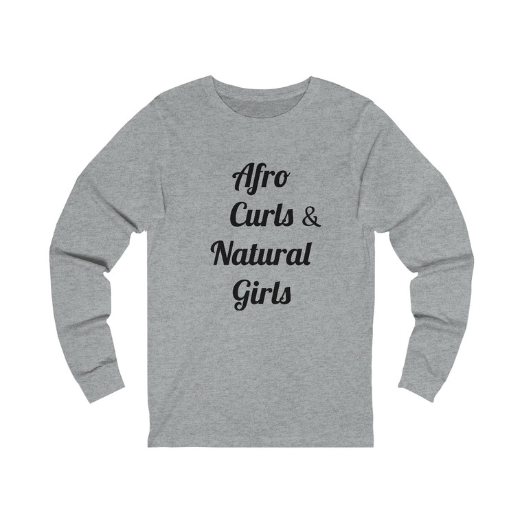 Afro Curls and Natural Girls Unisex Jersey Long Sleeve Tee