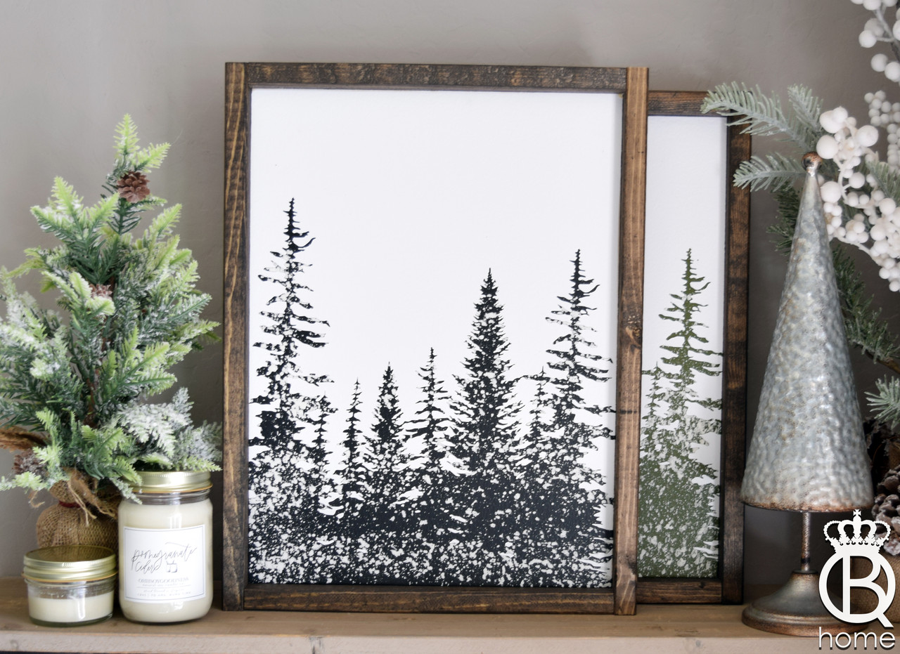 Winter Forest Snow Scene 12x16 Queenbhome