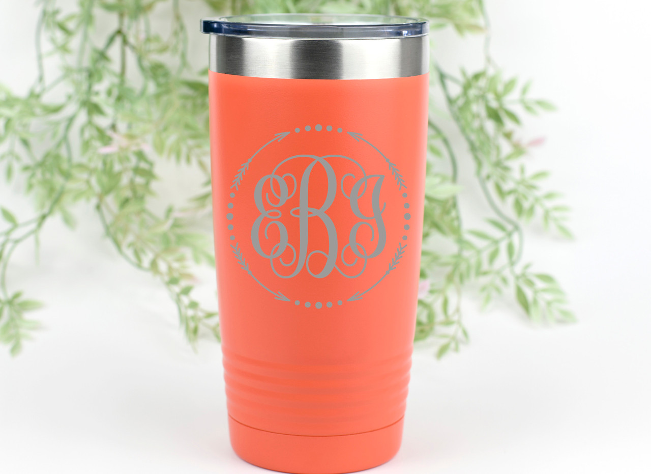 Personalized Mongram Engraved YETI Slim Colster OR Polar