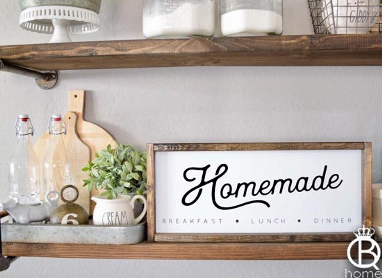 Wooden kitchen signs best sale