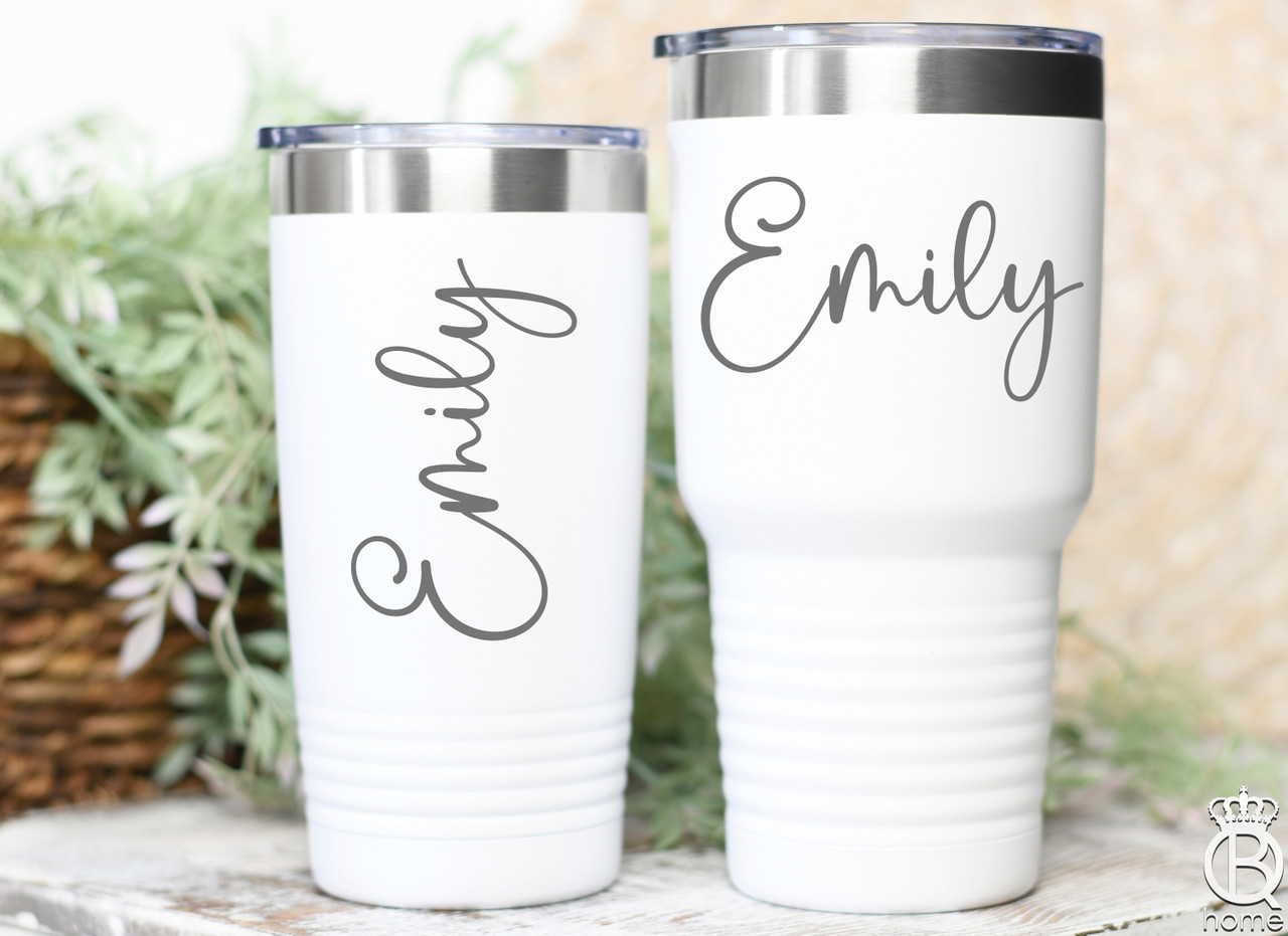 Laser Engraved YETI® or Polar Camel Tumbler Personalized with Name