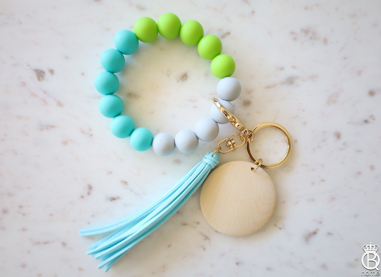 C & A Personalized Name Silicone Wristlet Keychain