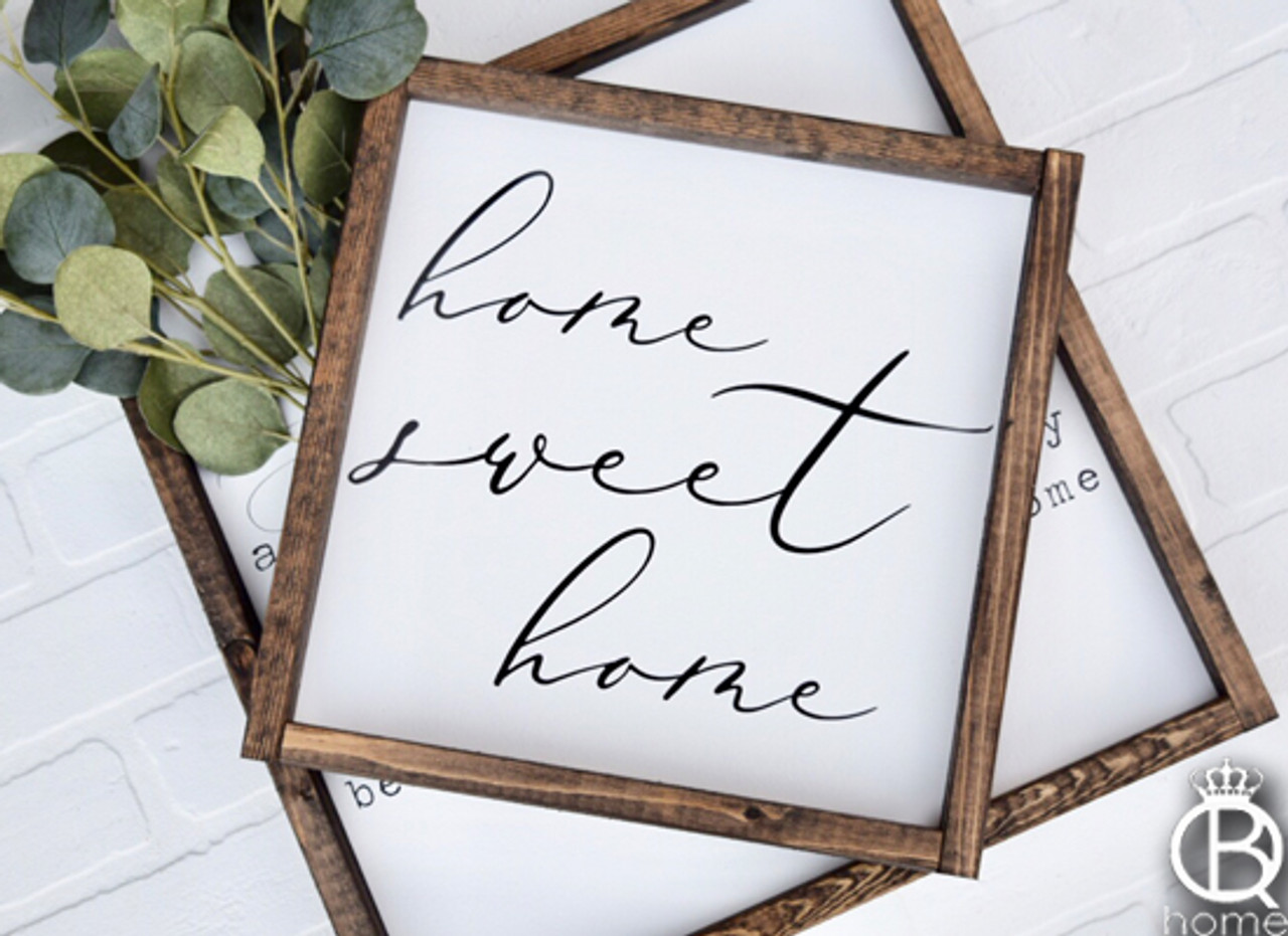 Home Sweet Home Wood Sign Queenbhome