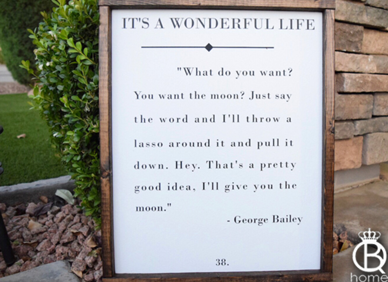 It S A Wonderful Life Book Page 16x20 Size Wood Sign Queenbhome