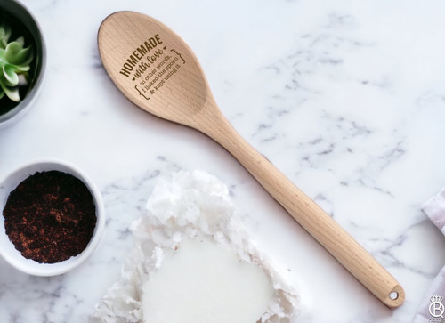 Homemade With Love Engraved Wooden Spoon Homemade With Love Engraved Wooden Spoon