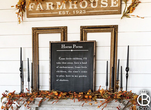 Hocus Pocus Book Page Framed Wood Sign