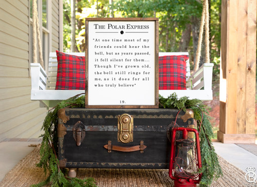 The Polar Express Book Page Framed Wood Sign The Polar Express Book Page Framed Wood Sign