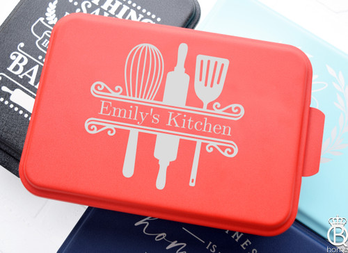 Personalized Kitchen Engraved Aluminum Cake Pan – Sunny Box