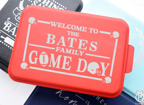 Game Day Personalized Engraved Aluminum Cake Pan + Lid Game Day Personalized Engraved Aluminum Cake Pan + Lid