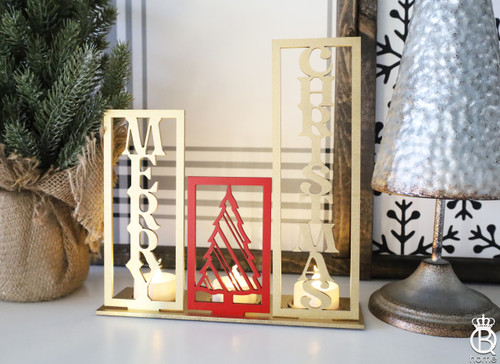 Merry Christmas Votive Holder DIY Kit