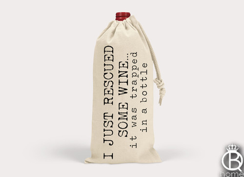 I Just Rescued Some Wine Cotton Wine Bag I Just Rescued Some Wine Cotton Wine Bag