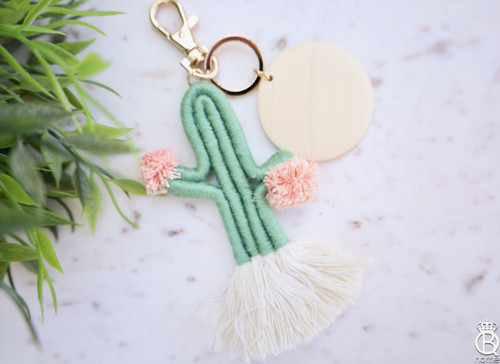 Boho Cactus Keychain Green [CLICK FOR DESIGN OPTIONS]