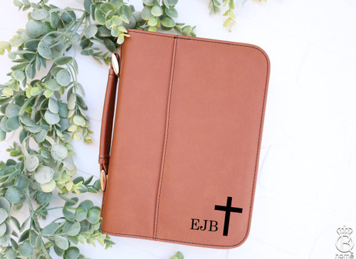 Bible Cover: Cross With Custom Text Bible Cover: Cross With Custom Text