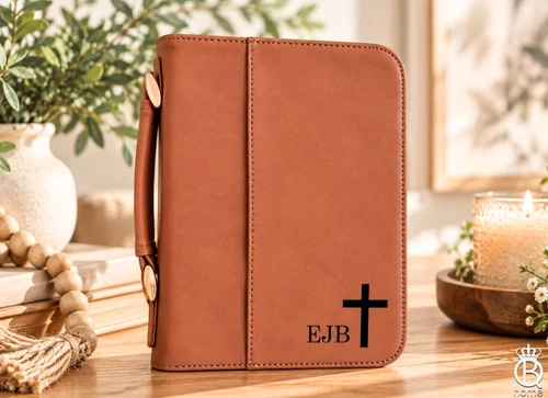 Bible Cover: Cross With Custom Text