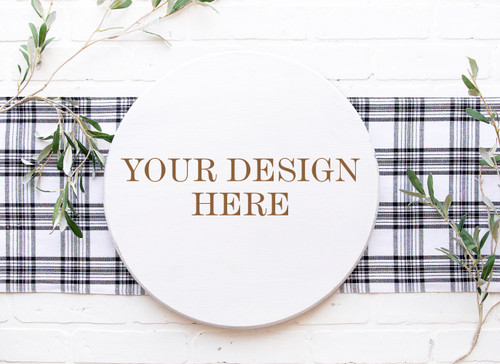 Custom Round Wood Sign 16" Custom Round Wood Sign 16"