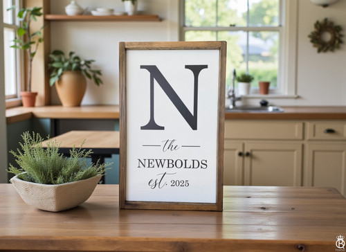 Custom Wedding Family Name Wood Sign 