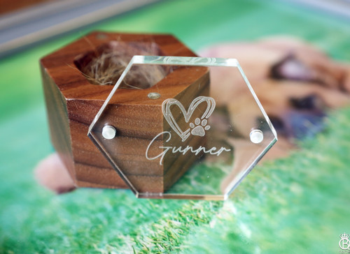 Wooden Pet Hair Memorial Box Wooden Pet Hair Memorial Box