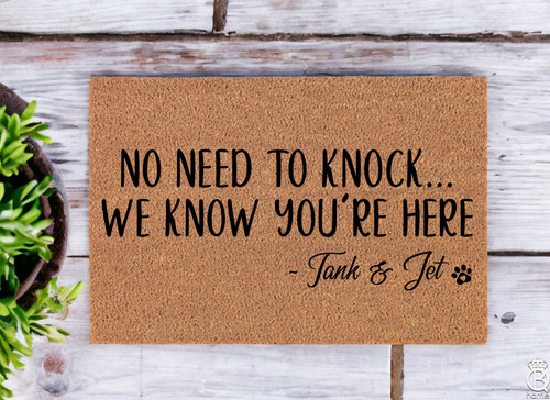 No Need To Knock Custom Door Mat No Need To Knock Custom Door Mat