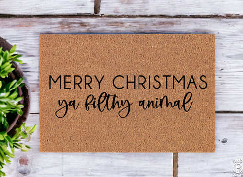 Merry Christmas Ya Filthy Animal Door Mat