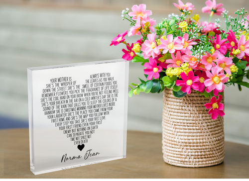 Mom In Heaven Acrylic Block Mom In Heaven Acrylic Block