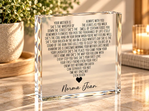 Mom In Heaven Acrylic Block