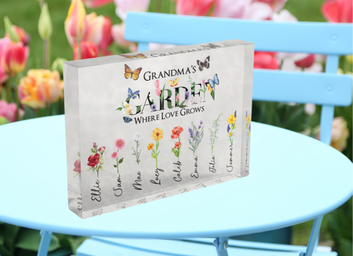 Where Love Grows Garden Acrylic Block [Large]