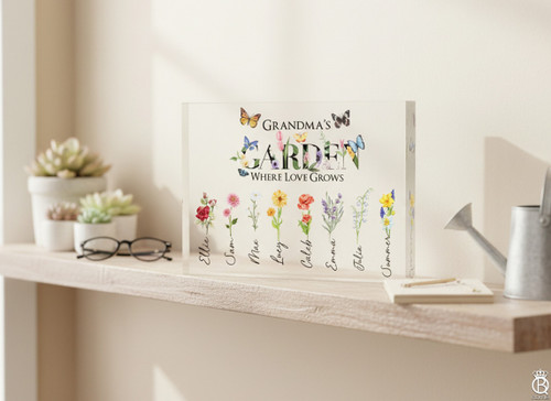 Where Love Grows Garden Acrylic Block [Large]