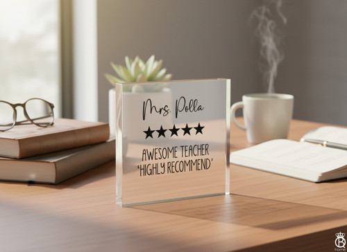 Awesome Teacher 5 Stars... Acrylic Block