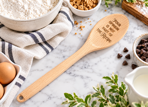 Your Opinion Engraved Wooden Spoon