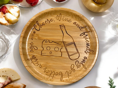 Wine Glass Topper: Cheese Wine And Friends Wine Glass Topper: Cheese Wine And Friends