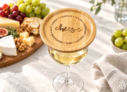 Wine Glass Topper: Cheese Medley