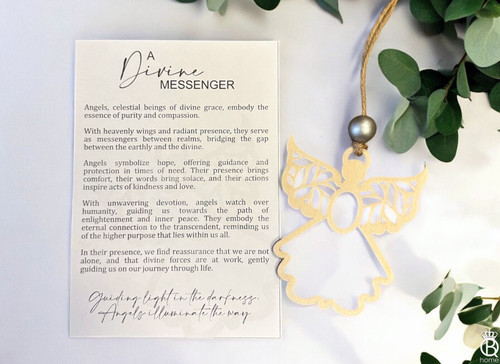 READY TO SHIP Story Ornament:  A Divine Messenger Angel Ornament