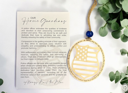 READY TO SHIP Story Ornament: Heroic Guardian Police Ornament