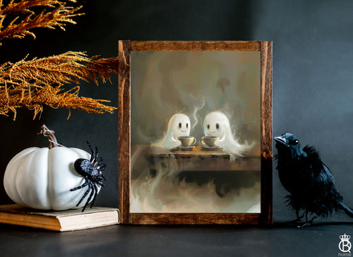 Coffee With My Boo Framed Wood Sign [The Little Haunts Collection]