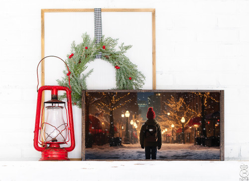 Lost In New York Framed Wood Sign